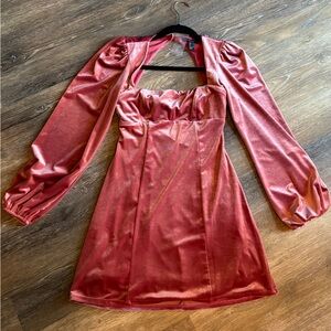 NWT Elegant Mauve Pink Valentines Velvet Dress